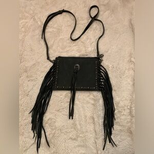 New without tags Montana West small Fringe Black Crossbody Bag
